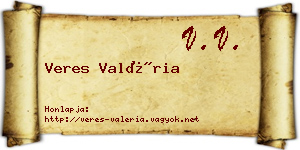 Veres Valéria névjegykártya