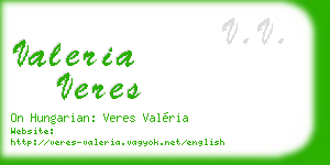 valeria veres business card